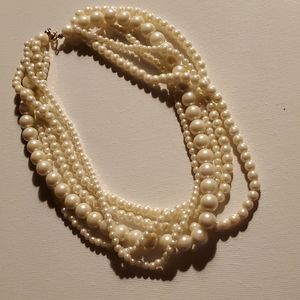 Vintage multi strand pearl necklace